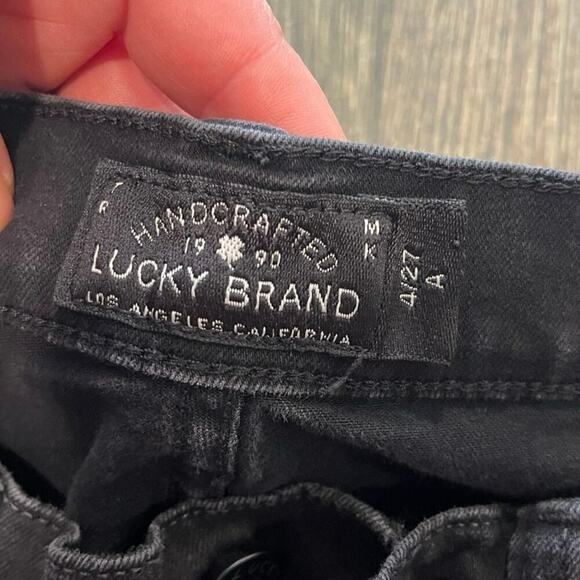 Lucky Brand Easy Rider Bootcut Jeans High Rise Denim Stretch Black Size 4/27 - Picture 8 of 12